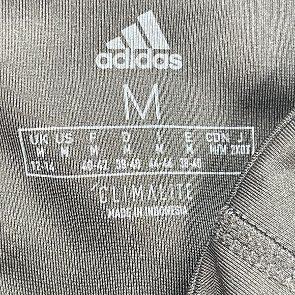 Adidas Climalite Leggings Women Medium Black Optime Essentials 3 Stripes Stretch - Picture 7 of 12